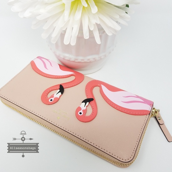🔽 Kate spade flamingo by the pool wallet nwt - Picture 6 of 7